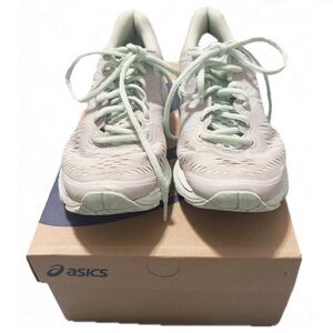 ASICS Gel Kayano teal green running shoes good used condition with box included